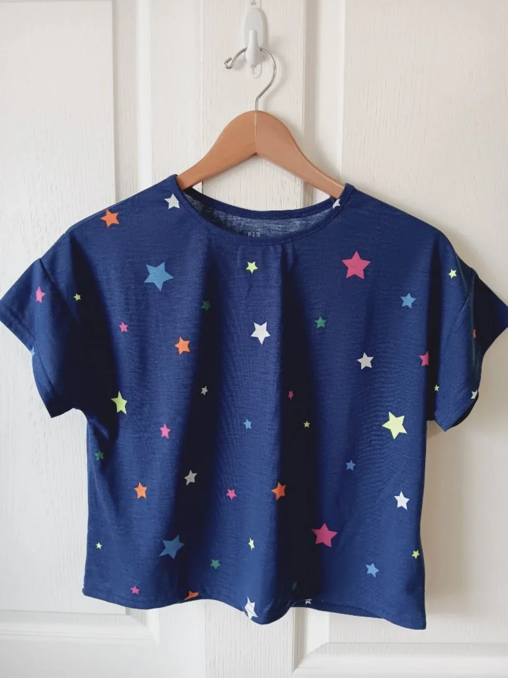 GAP Kid's Docksider Blue Recycled Star PJ Short Sleeve Top Size 12